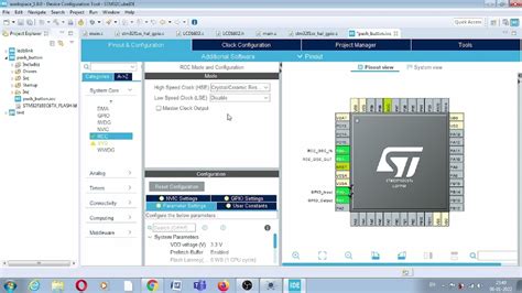 Stm32 Push Button Example Using Stm32cube Ide Youtube