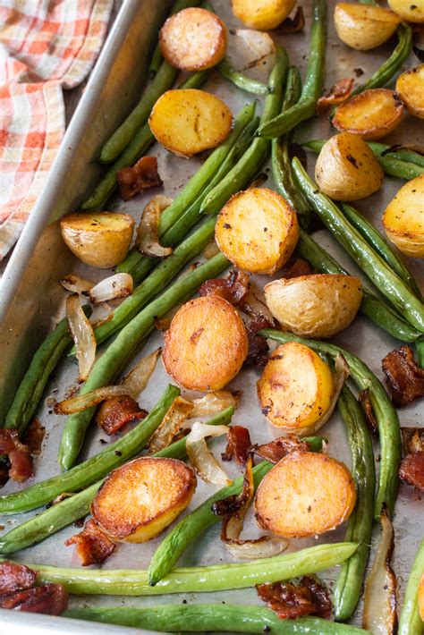 Sheet Pan Roasted Potatoes And Green Beans For The Love Of Cooking