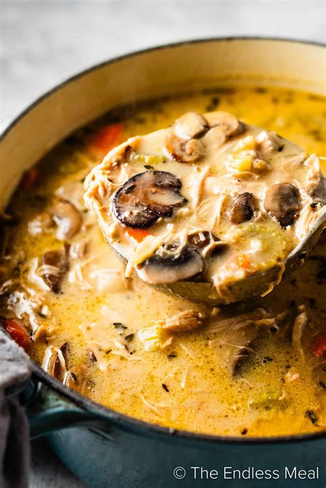 healthy creamy turkey mushroom soup the endless meal®