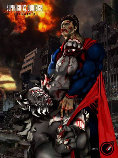 Final Battle Superman Vs Doomsday By Bikerboyz On Deviantart