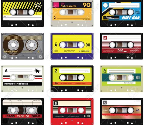 Retro Plastic Audio Cassette Music Cassette Cassette Tape Isolated