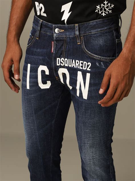 Dsquared2 Jeans Icon Skater Slim Fit Jeans Dsquared2 Uomo Denim Jeans Dsquared2 S79la0012