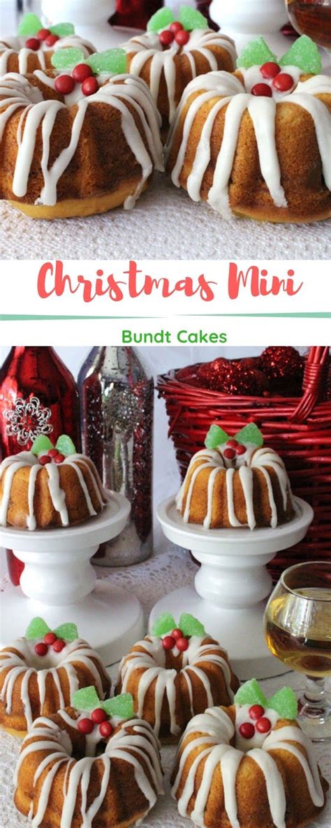 Easy to make, smells the whole house up with christmas spice, perfect texture and consistency. Christmas Mini Bundt Cakes #christmas #cake | food in 2019 | Christmas baking, Cake recipes, Fun ...