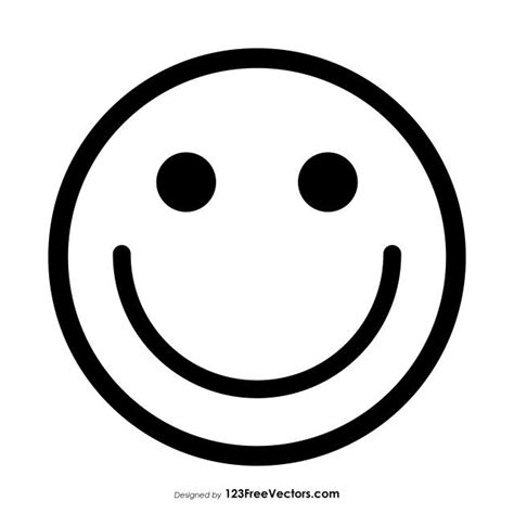 Smily Emoji Outline Graphic Print Poster Emoji Circle Logo Design