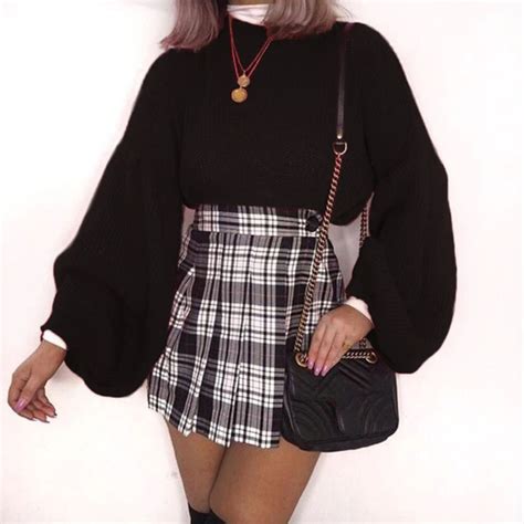 15 Aesthetic And Stylish Plaid Skirt Outfits You Must Wear Now Stylish Plaid Fashion Outfits