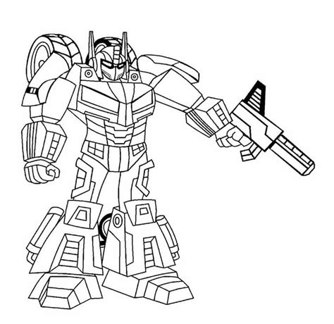 Robot Shooting Coloring Page Free Printable Coloring Pages For Kids