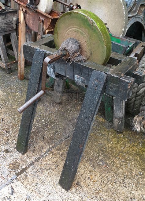 Farm Equipment Prop Hire Short Wood Grindstone Keeley Hire