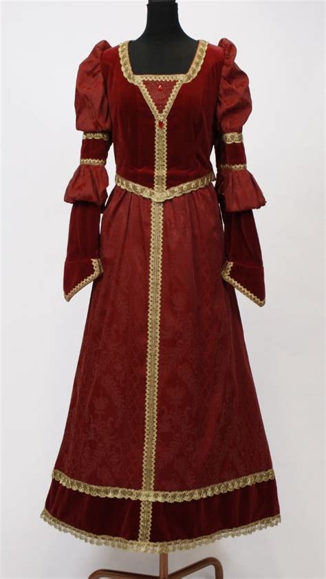 Period Dress Period Outfit Red Medieval Dress Lucy Pevensie Fantasy