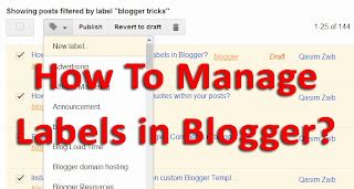 How To Create Delete And Change Labels In Blogger