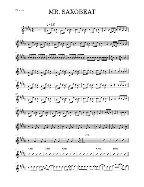 Mr Saxobeat Alexandra Stan Alto Sax Cover Sheet Music For Saxophone Alto Solo