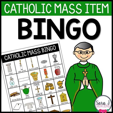 Catholic Mass Item Bingo Sara J Creations Catholic Mass Catholic