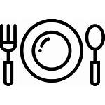 Icon Svg Plate Spoon Dinner Fork Restaurant