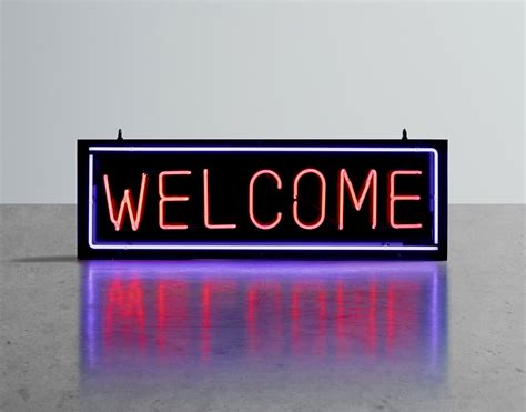 Welcome Neon 120cm X 39cm Click Image For Details Kemp London