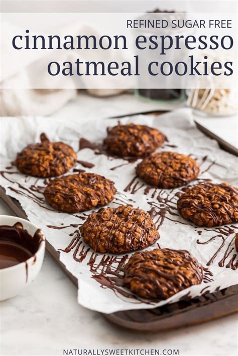 These tasty oatmeal date cookies use the natural sweetness of the dates rather than any sugar to make a relatively healthy, easy and delicious treat. Cinnamon Espresso Oatmeal Cookies | Recipe | Oatmeal cookies recipes easy, Refined sugar free ...