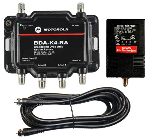 Motorola Signal Booster 4 Port Cable Modem Tv Hdtv Amplifier With