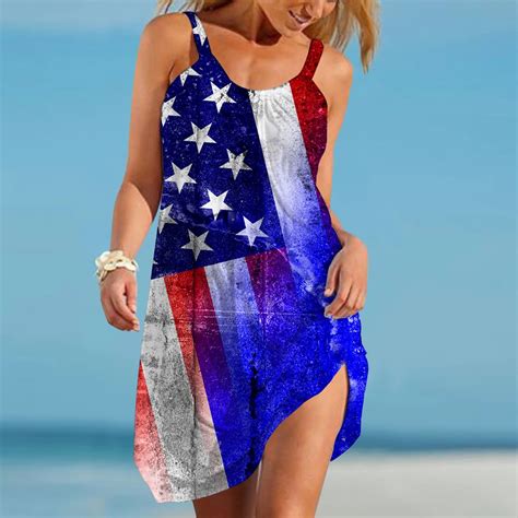American Flag 3d Print Mini Midi Sexy Beach Dress Women Strap Evening Party Dresses Strapless