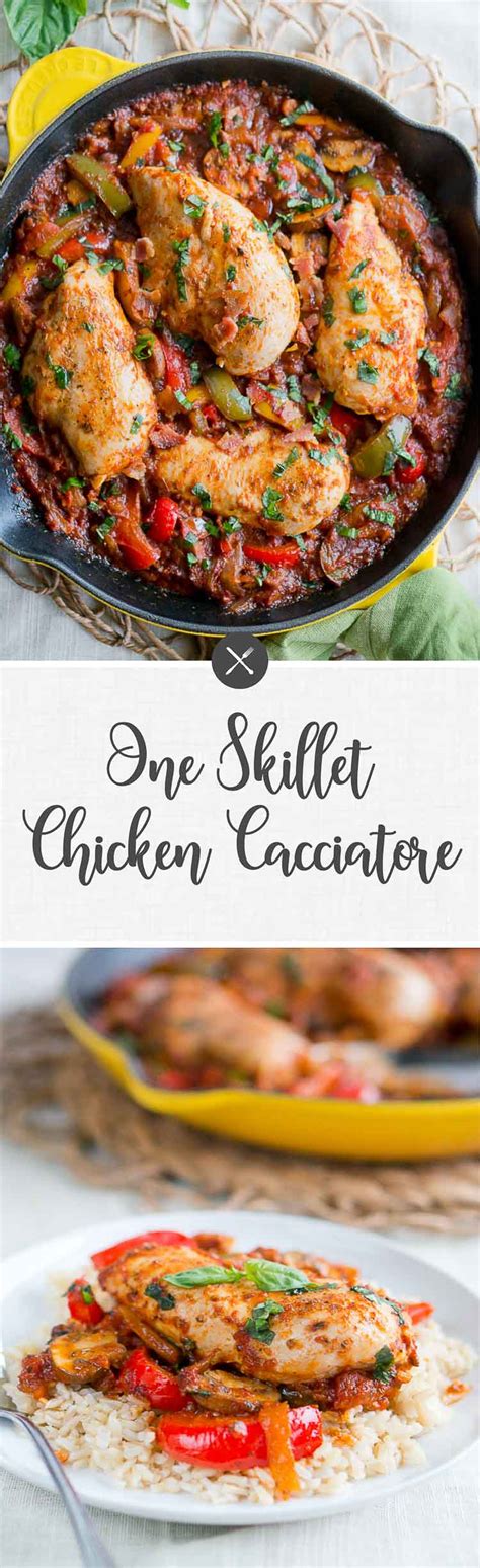 One Skillet Chicken Cacciatore Delicious Meets Healthy