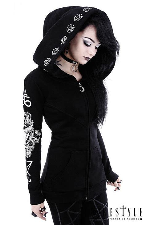 Restyle Ritual Emo Punk Ram Pentagrams Gothic Oversized Hood Adult