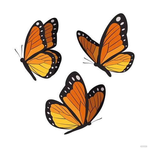 Side View Butterfly Vector In Illustrator Svg  Eps Png