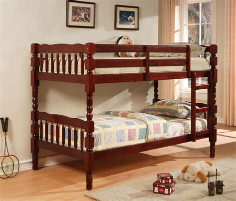 Everything for the bedroom for less! Dark Cherry Bunk Beds #4360 | Factory Furniture ...