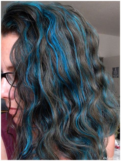 Blue Highlights Brown Hair