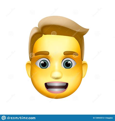 Man Emoji Icon Medium Light Skin Tone Blond Hair Vector Illustration