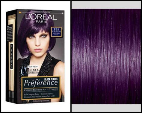 Purple Violet Midnight Black Styles De Cheveux Colorés Couleur