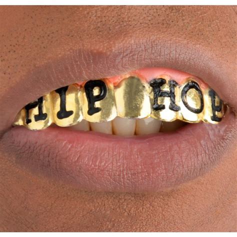 Grillz Hip Hop Gold Teeth Grillz Gold Teeth Tooth Halloween Costume