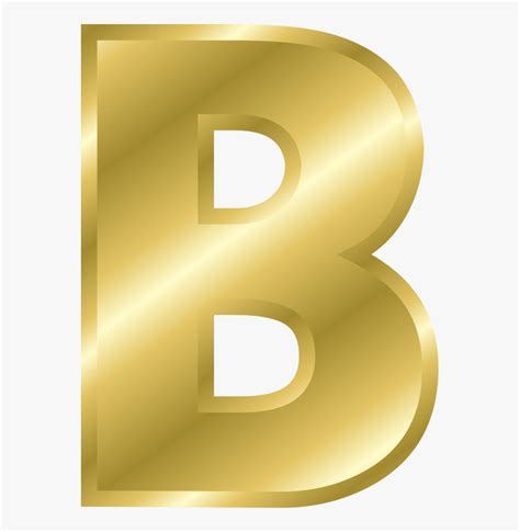 Effect Letters Alphabet Gold Letter B Gold Design Hd Png Download