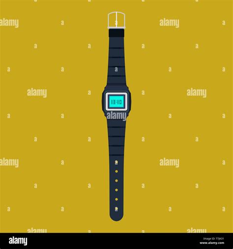 Wrist Watch Vector Icon Isolated Hand Clock Design Time Modern
