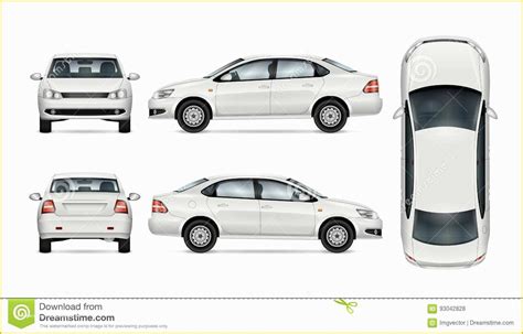 Free Vehicle Templates For Car Wraps Of Car Vector Template Stock