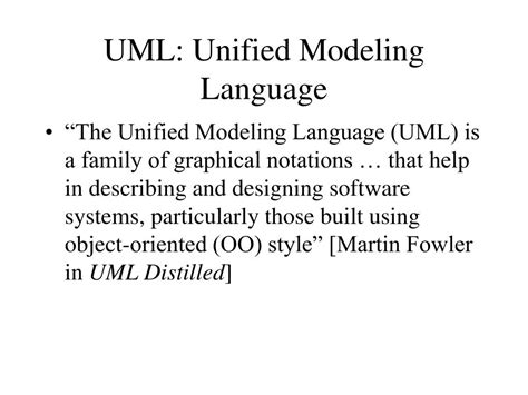 Ppt Introduction To Uml Unified Modeling Language Powerpoint