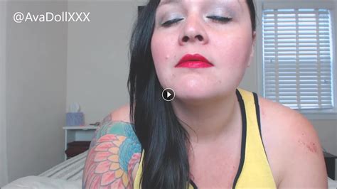 Avadollxxx Red Lips Spit Dripping Licking Andbubbles