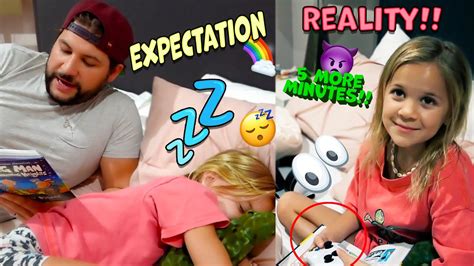 Our 7 Year Olds Night Routine Expectation Vs Reality Youtube