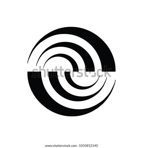 Abstract Black Circle Logo Stock Vector Royalty Free 1050852140