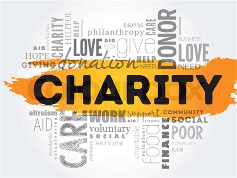 Charity Word Cloud Collage Stock Vector Colourbox