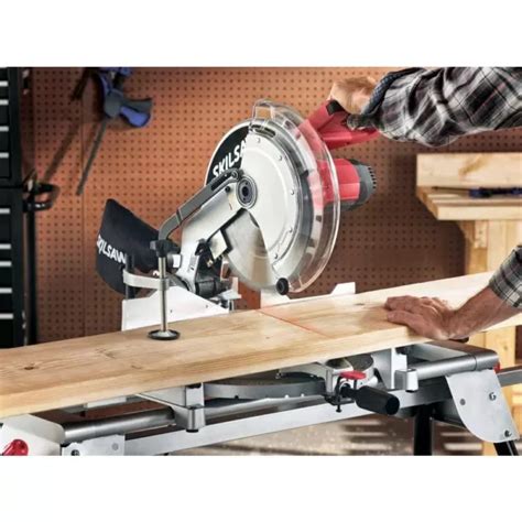 Skil 15 Amp Corded Electric 12 In Compound Miter Saw With Quick Mount System And Laser Vu Depot