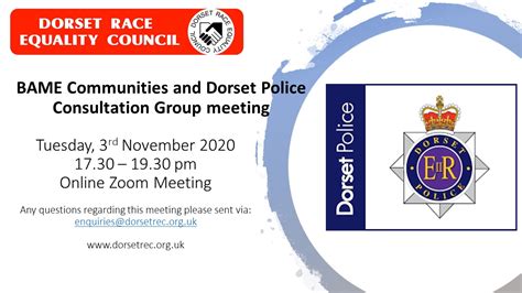 Bame Communities And Dorset Police Consultation Group Meeting 3rd November 2020 530 730 Pm