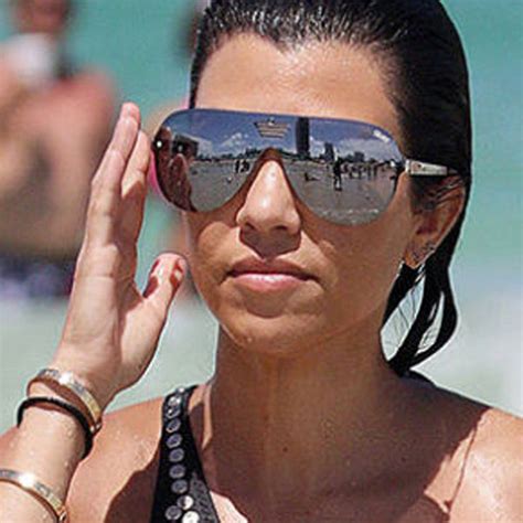 Celebrity Sunglasses Kourtney Kardashian Style Rimless Shield Aviator Sunglasses Cosmiceyewear