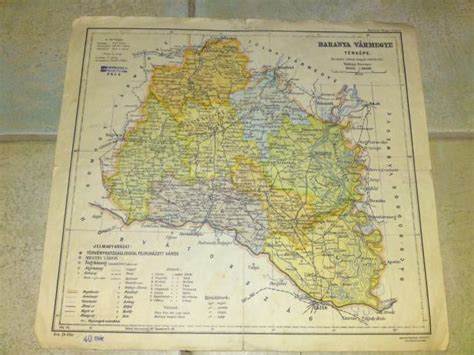 Stara Geografska Karta MaĐarske I Hrvatske Baranje