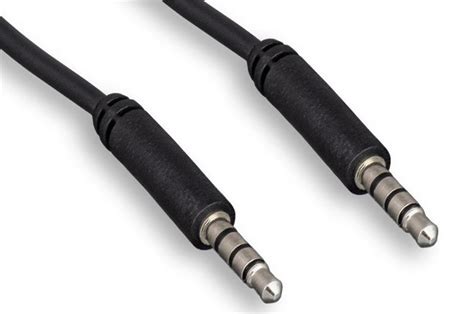 4 Pole 35mm Male To Male 6 Feet Trrs Stereo Audio Cable