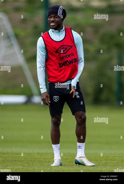 West Ham Uniteds Maxwel Cornet During A Training Session At The Rush Green Training Ground