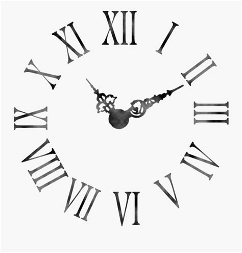 Software And Clipart Digital File Clock Face Roman Numeral Png Svg
