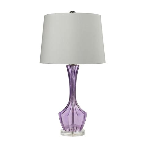 Dimond Lighting 27 Translucent Glass Table Lamp In Purple Regular Bulbs