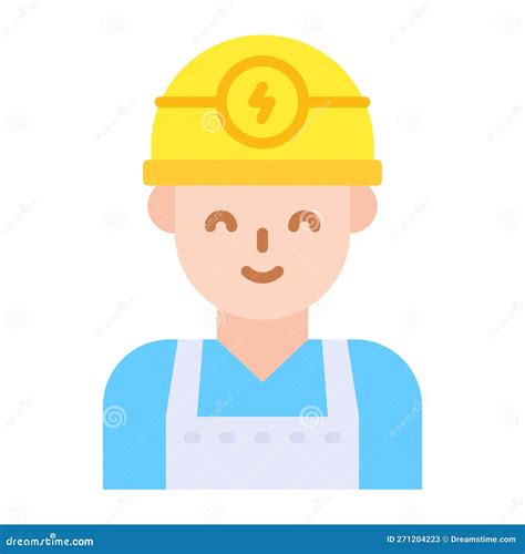 Creative Vector Design Of Electrician Professional Worker Avatar Stock