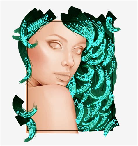 How To Create A Vector Portrait With Curly Hair In Adobe Illustrator