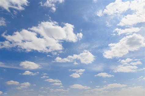 The Vast Sky And The White Clouds Float In The Sky Stock Illustration