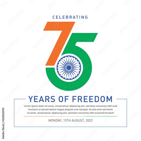 Celebrating 75 Years Of Freedom Of India Happy Independence Day On