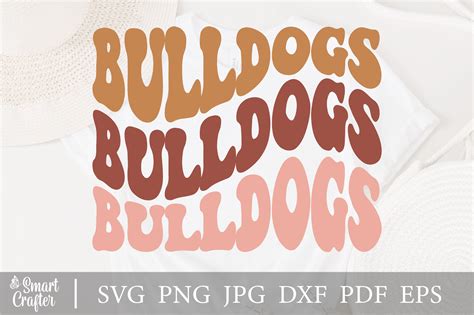 Bulldog Svg Wavy Style Design Graphic By Smart Crafter · Creative Fabrica