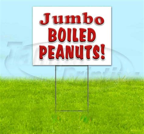 We did not find results for: JUMBO BOILED PEANUTS 18x24 Yard Sign WITH STAKE Corrugated Bandit USA FOOD - Business Signs